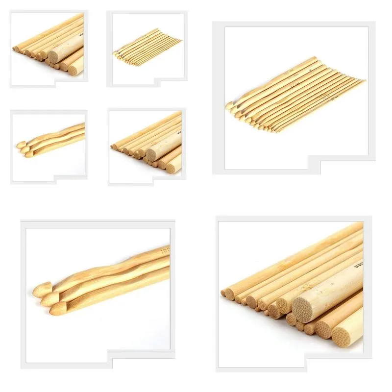 Other Home Garden 2021 Arrival 16 Sizes Set 6 Bamboo Knitting Weave Needle Cloghet Hooks Craft Tool 2.0-12.0Mm Drop Delivery Dhixq