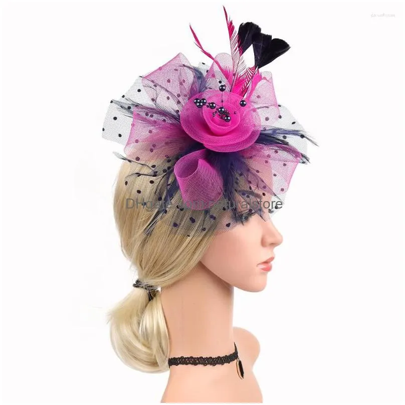 bandanas tea party hat bride decoration banquet headdress women fascinator headband