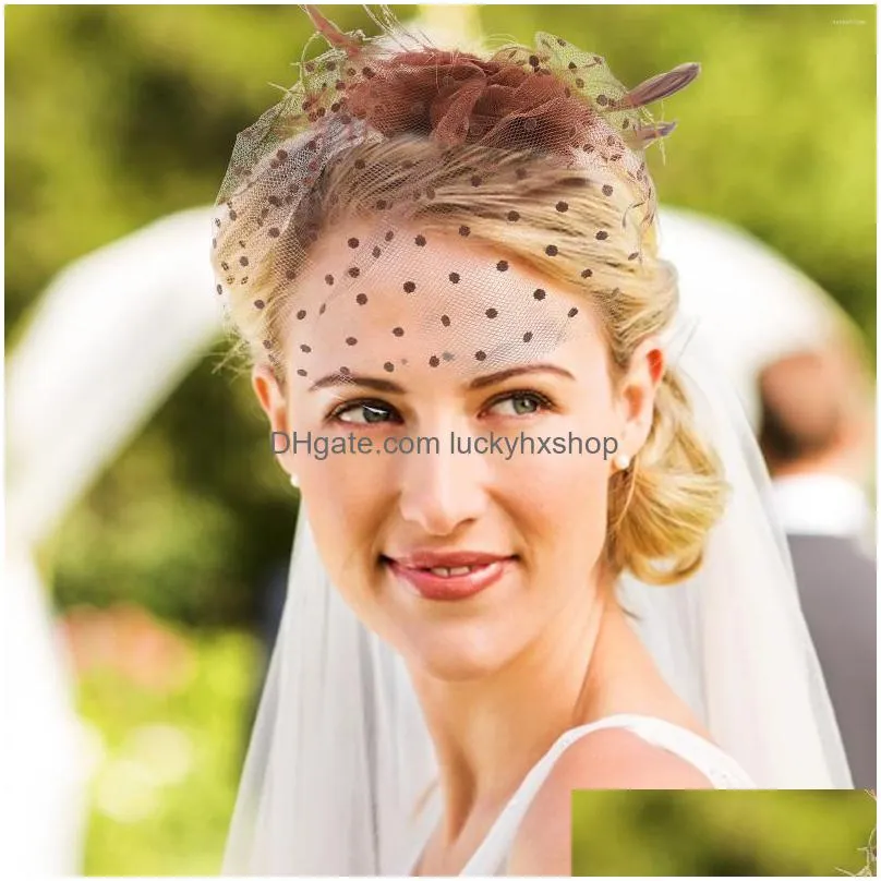 bandanas party hat tea fascinator bridal hair accessories wedding women headpiece clip mesh banquet bride