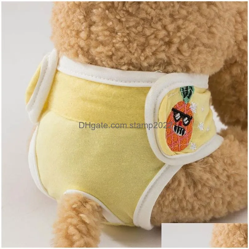 cute dog apparel diaper sanitary safety puppy short nappy wrap underwear dog physiological pant dogs belly band lovely pet panties 20220827