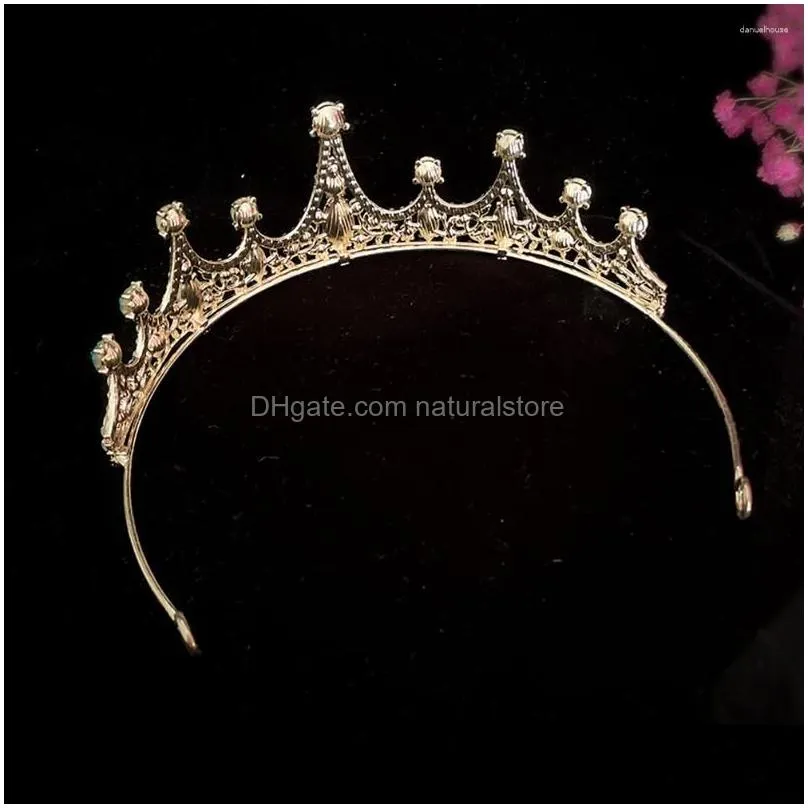 bandanas tiara kid crown headband kids headdress baroque shiny crowns headbands small zinc alloy hairband girl child adorable glitter