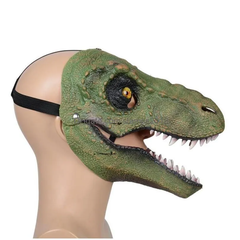 party masks 3d dinosaur mask role play props performance headgear jurassics world raptor dino festival carnival gifts 230705