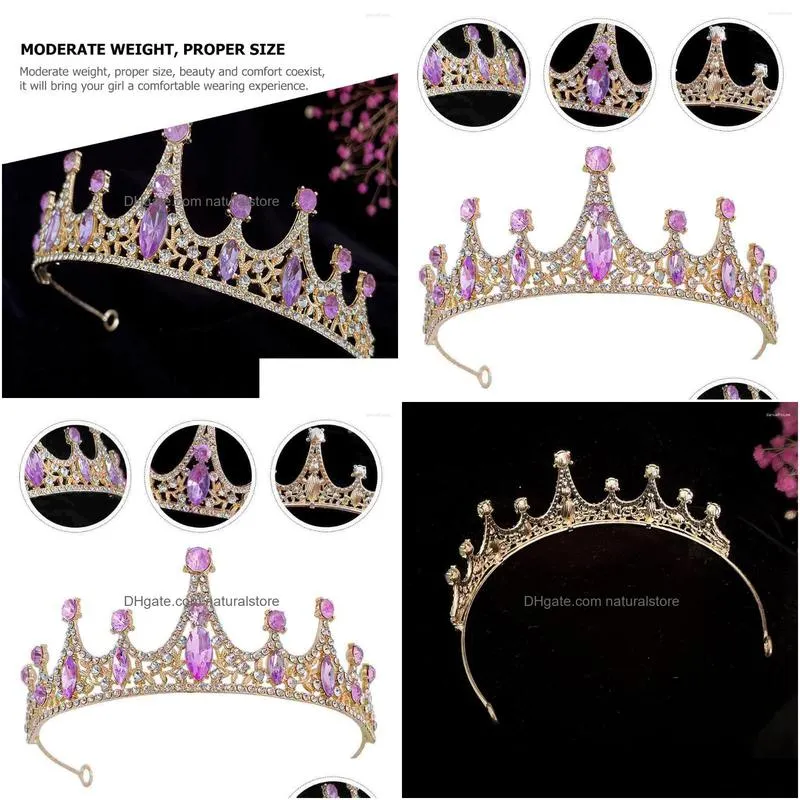 bandanas tiara kid crown headband kids headdress baroque shiny crowns headbands small zinc alloy hairband girl child adorable glitter