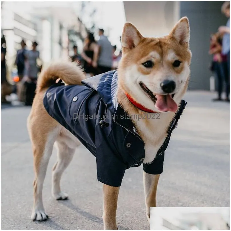 pet dog apparel clothes for puppy windproof dogs jacket rainproof raincoat dog sport hoodies jackets 20220901 e3