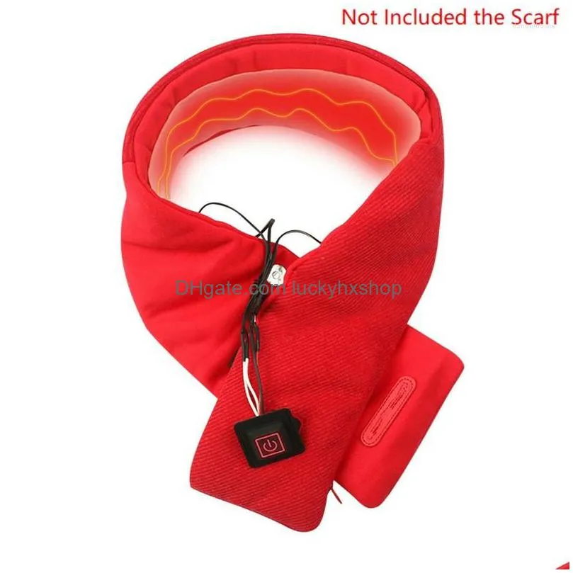 bandanas usb electricscarf pad for men women winter outdoor camping hiking electric heating neck warmer waterproof