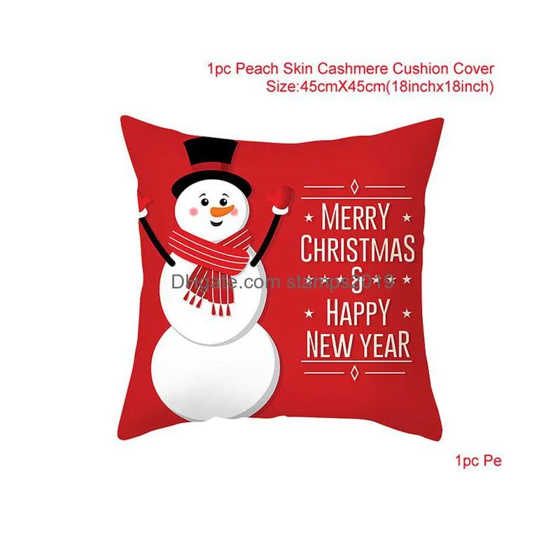 christmas decorations merry for home reindeer santa claus tree cushion cover ornaments xmas gifts year 2023 220928
