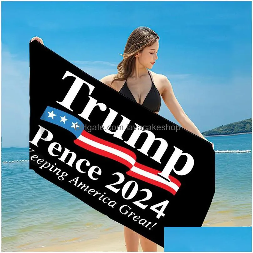 quick dry febric bath beach towels president trump towel us flag printing mat sand blankets for travel shower swimming 222c3