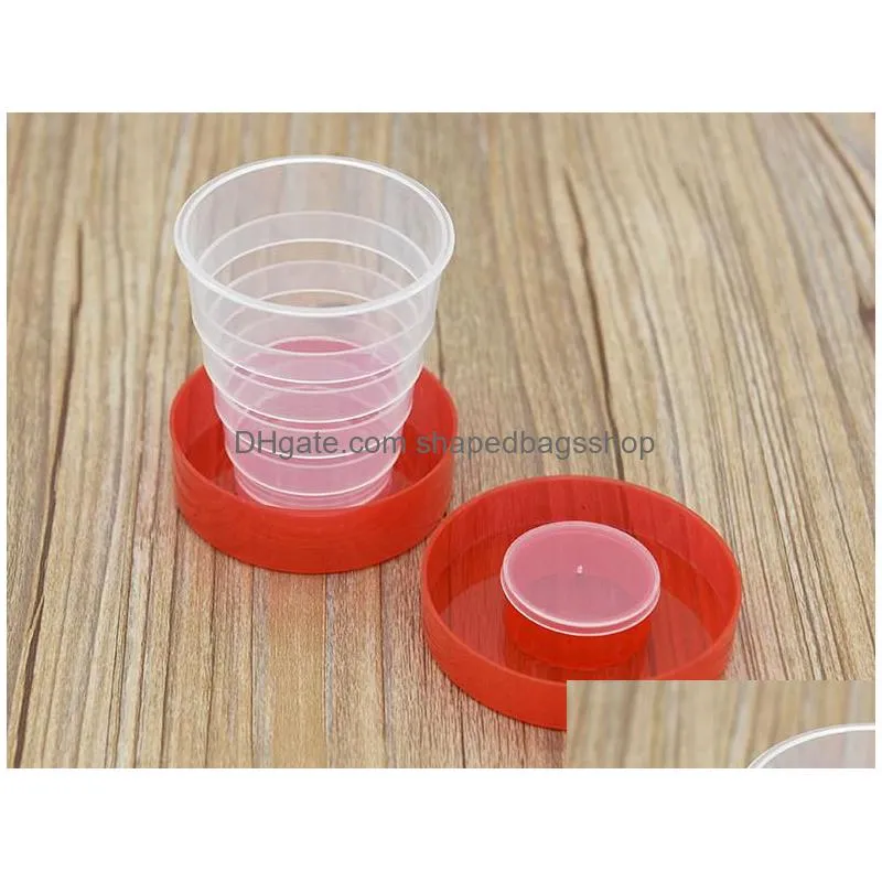 wholesale folding portable collapsible plastic cups telescopic cups camping hiking drinkware sn1404