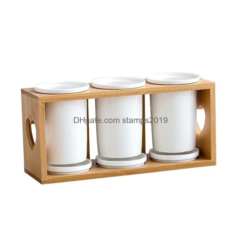 candle holders japanese style creative ceramic chopstick holder household drain anti mildew box storage rack 230705