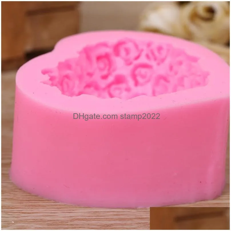 other arts and crafts heart shaped silicone soap mold flower rose sugar molds diy fondant soap making 3d form mould handmade cake decorating tools 20220826