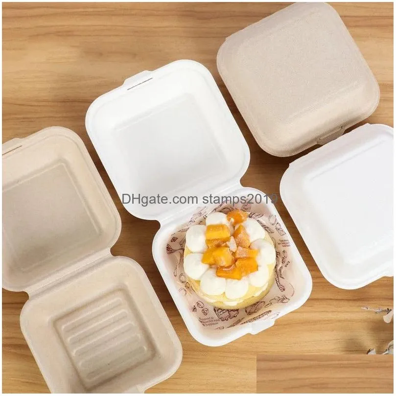 disposable take out containers 10 20pcs bento food baking dessert cake bowl packaging burger snack boxes microwavable home lunchbox