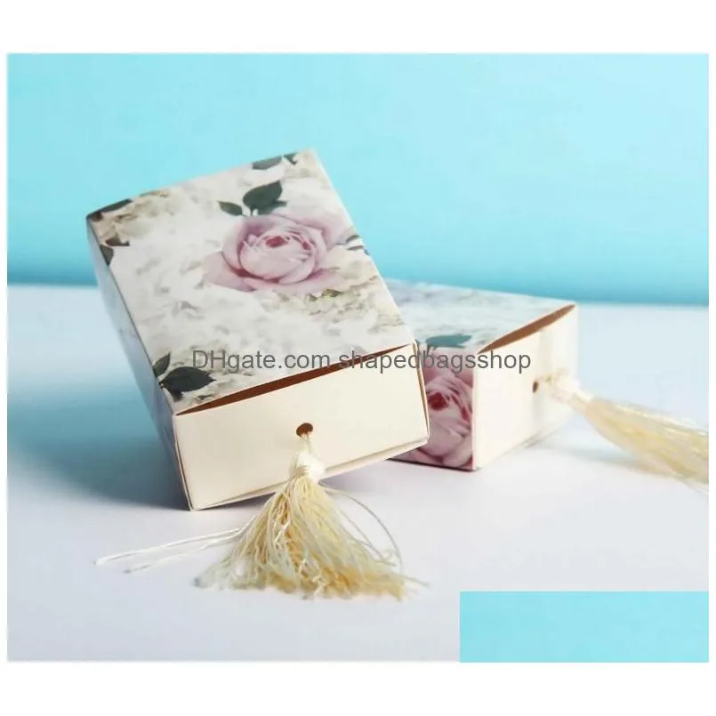 flowers gift box package paper candy box drawer shape favor box travel candy boxes wedding favors gift sn2457