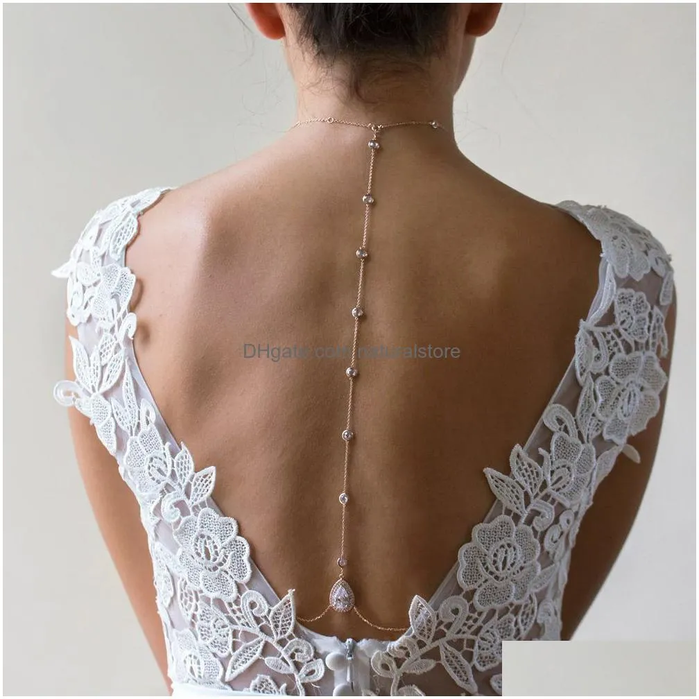 waist chain belts elegant crystal back chain jewelry suitable for female brides backless rhinestones body chains abdominal and necklaces accessories