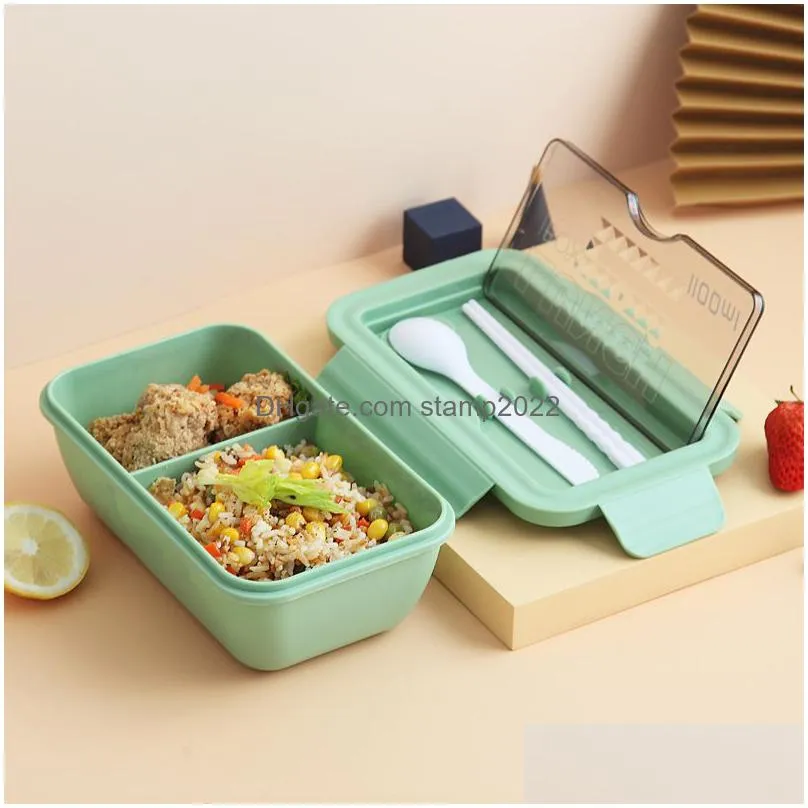 microwave lunch box containers with compartments bento boxes japanese style leakproof food container for kids with tableware 20220902