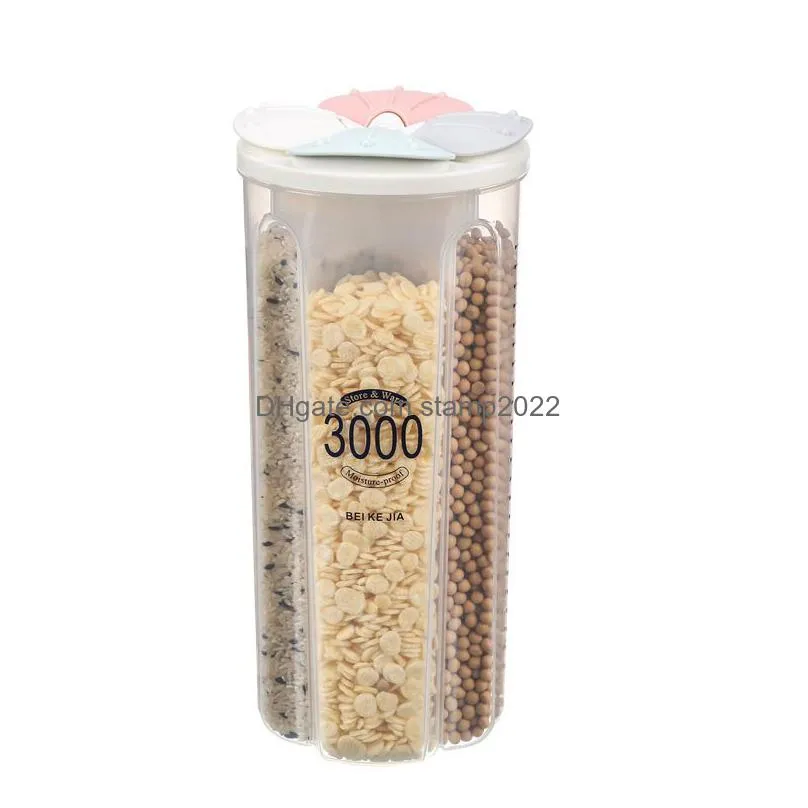 kitchen food storage bottles supplies grain tank moisture-proof sealed cans transparent organizers storages box 20220826 e3