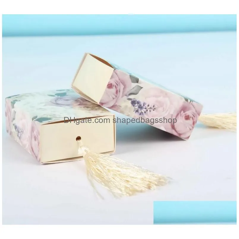 flowers gift box package paper candy box drawer shape favor box travel candy boxes wedding favors gift sn2457