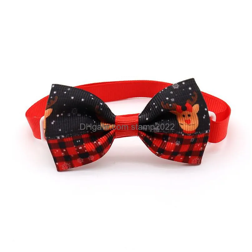 christmas pet neckties dog apparel formal necktie bow tie adjustable neck strap for cat collar dogs grooming accessories 1349 d3