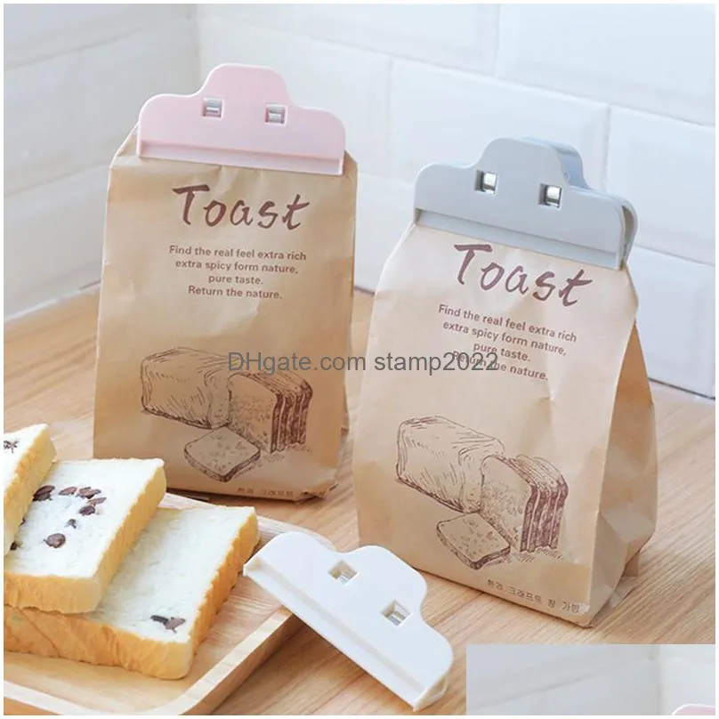 bag clips food sealing clip moisture-proof snacks storage bags large plastic puches closure with 3 colors available drop delivery ho dhuke