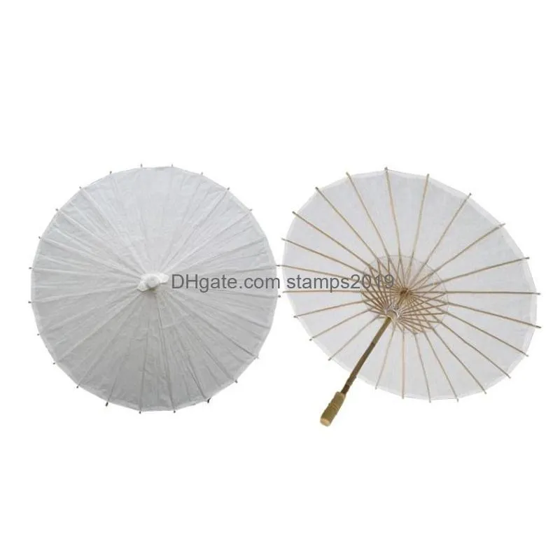 umbrellas 60pcs bridal wedding parasols white paper beauty items chinese mini craft umbrella diameter 60cm sn4664 drop delivery home dhejz