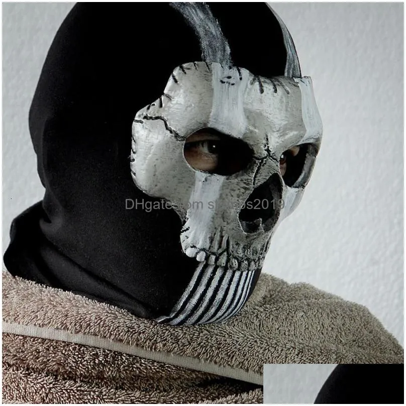 party masks ghost mask v2 operador mw2 airsoft cod cosplay airsoft tactical skull full mask 230705