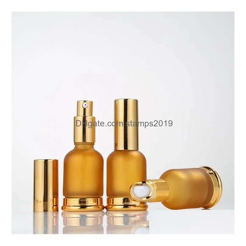 packaging bottles wholesale 30ml glass  oil vial cosmetic serum lotion pump atomizer spray bottle dropper fast drop deliver dhrrx