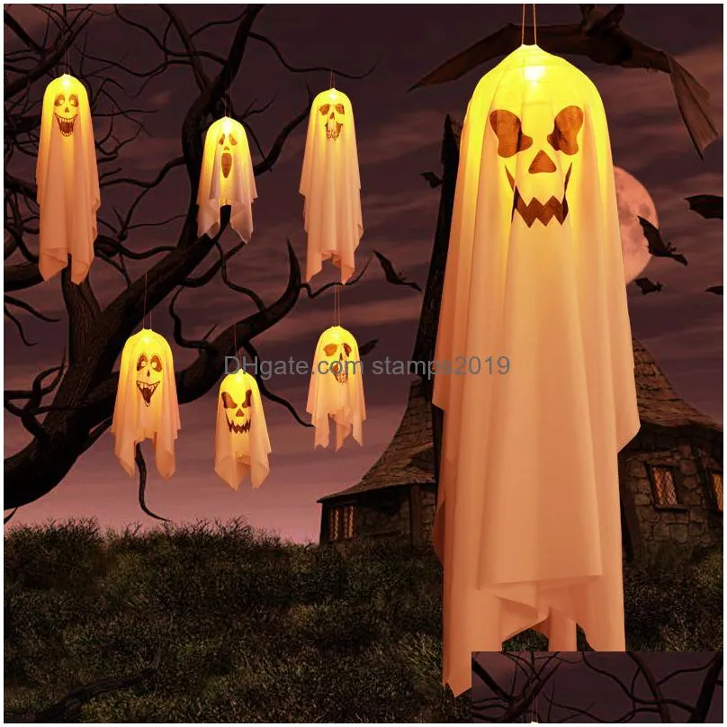 party decoration halloween decoration ghost festival outdoor scene layout props horror chandelier led flashing string 220928