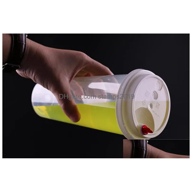 other drinkware 700ml/24oz cold drinks juice cups coffee milky tea thicken disposable transparent plastic with lid sn176 drop delive dhrhv