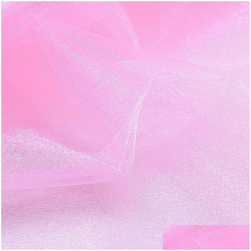 Sashes 48/72Cm 10 Meters Sheer Crystal Organza Tle Roll Fabric For Wedding Decoration Diy Arches Chair Party Favor Supplies 751 Drop Otkik