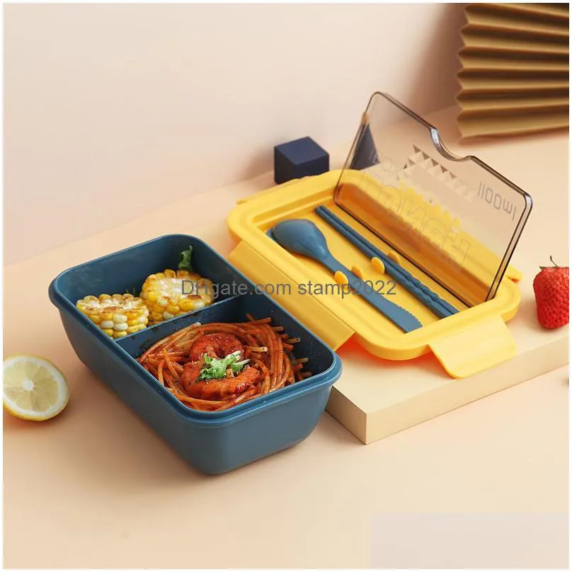 microwave lunch box containers with compartments bento boxes japanese style leakproof food container for kids with tableware 20220902