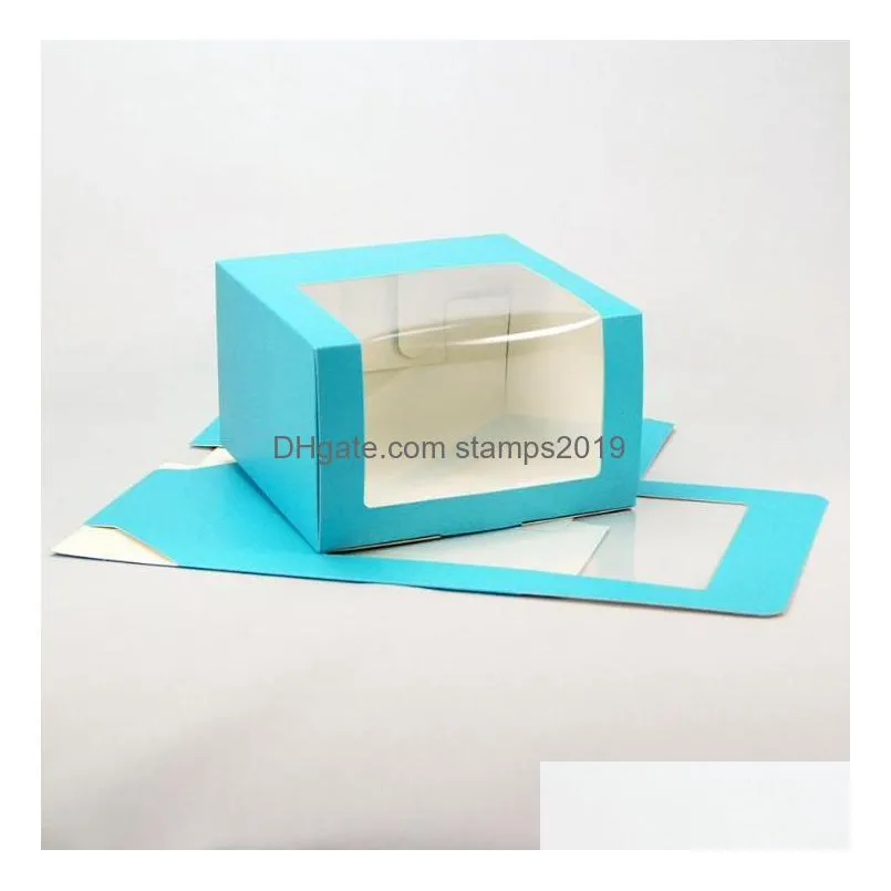 packaging boxes wholesale 100pcs paper hat box with pvc window baseball cap beret party packing gift sn3724 drop delivery office sch dhwny