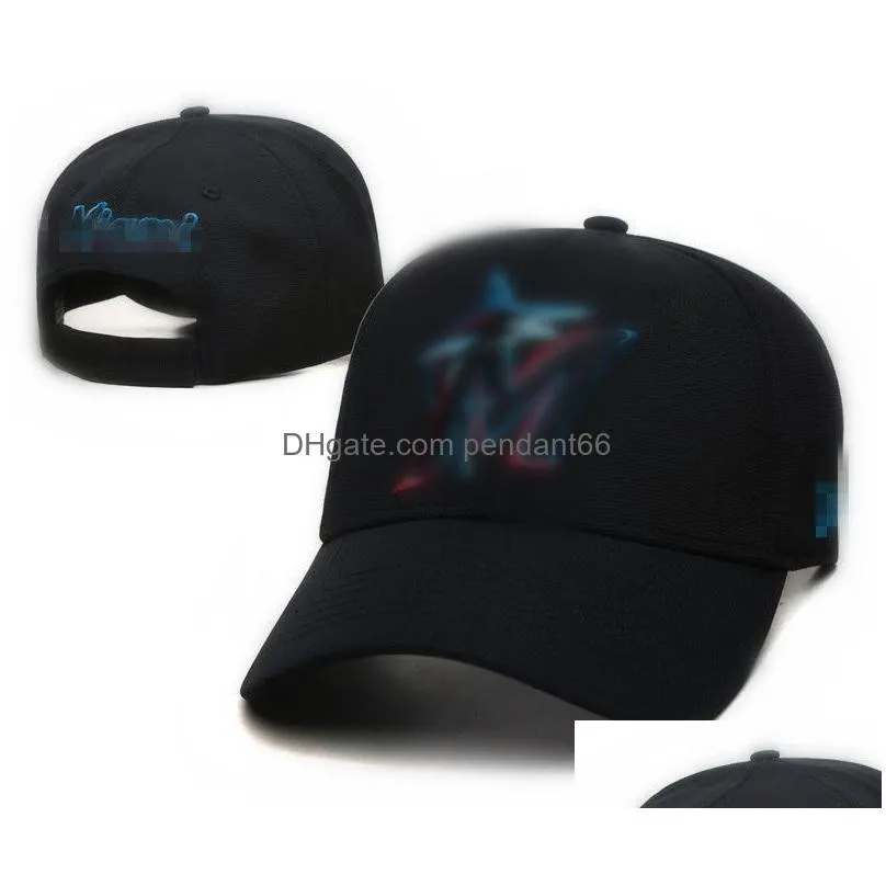 2023 fashion marlinss m letter baseball cap sport snapback hat for women men adjustable casquettes chapeus hiphop caps h6-4.15