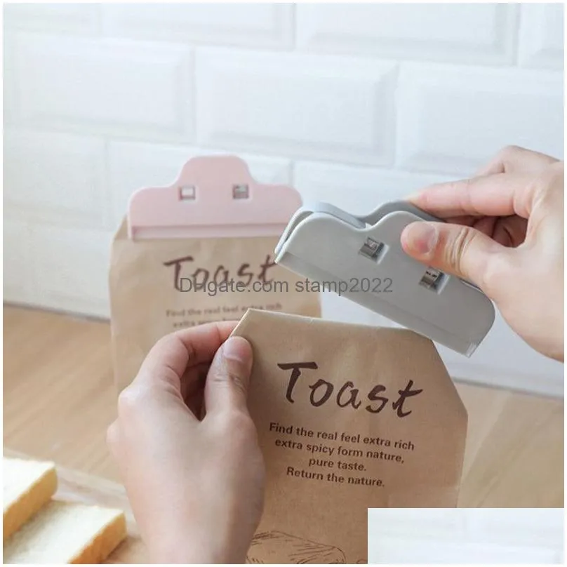 bag clips food sealing clip moisture-proof snacks storage bags large plastic puches closure with 3 colors available drop delivery ho dhuke