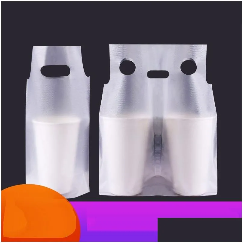 Packaging Bags Wholesale -Selling Disposable Coffee Shop Mall Juice Takeaway Single Cup Plastic Bag 28 Cm Food Grade Drop Delivery O Dhlrx