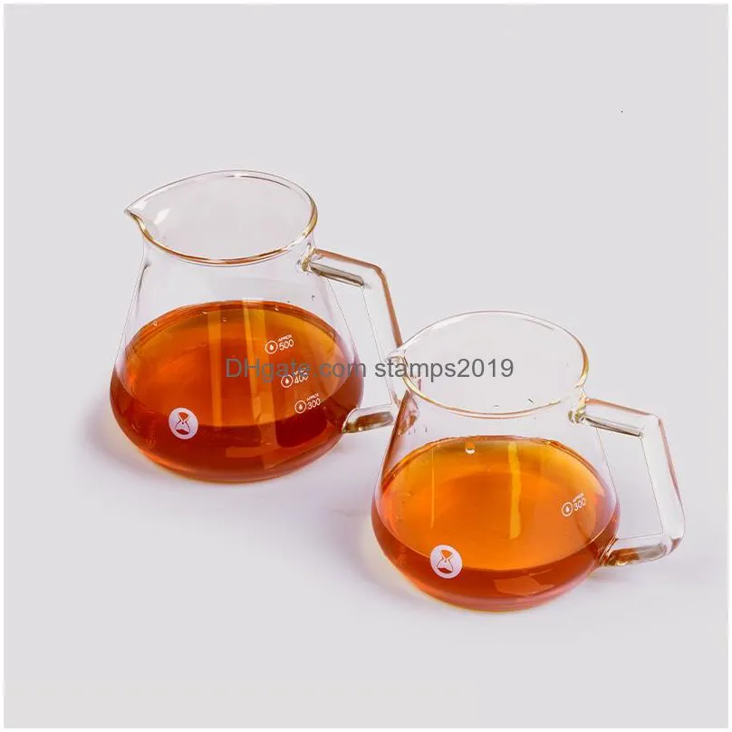 coffee pots timemore glass coffee server sharing pot a water level display mark 360ml 600ml 230721