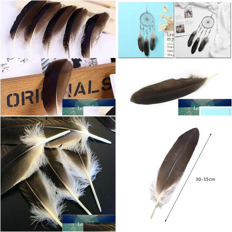 Craft Tools Holesale 10 Rare Natural  Feathers 40-45 Cm/16-18 Decoration Celebration Performance Accessories Inches Jewelry Diy Dhtcl