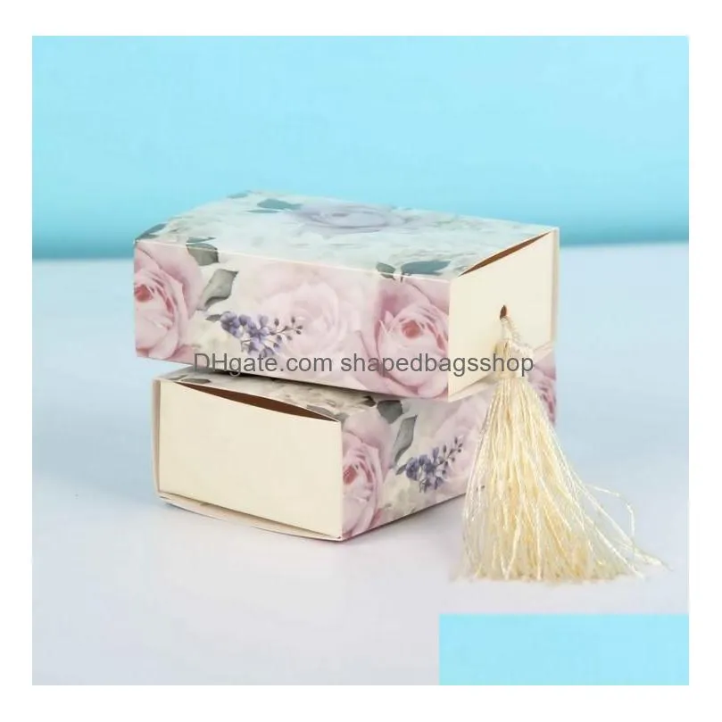 flowers gift box package paper candy box drawer shape favor box travel candy boxes wedding favors gift sn2457