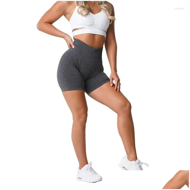 Active Pants Nvgtn Seamless Pro Shorts Spandex Woman Fitness Elastic Breathable Hip-lifting Leisure Sports Running