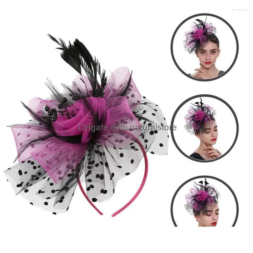 bandanas tea party hat bride decoration banquet headdress women fascinator headband