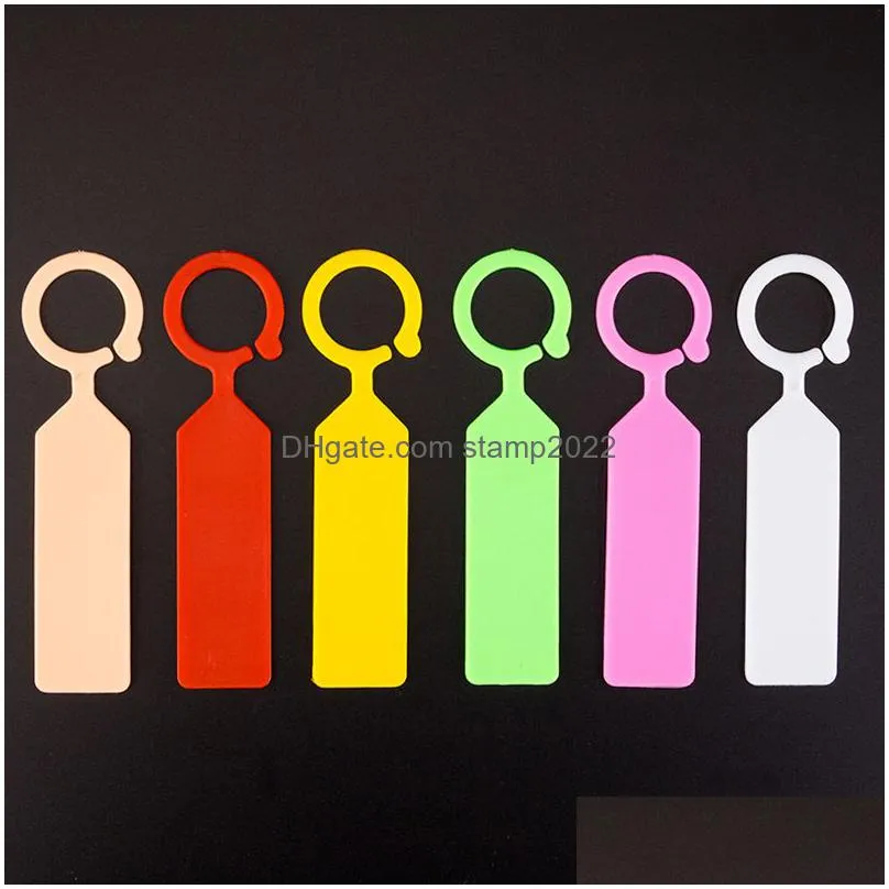 garden supplies ring plastic hanging labels garden plant pot markers reusable waterproof thick hook tree tags decoration tool 20220826