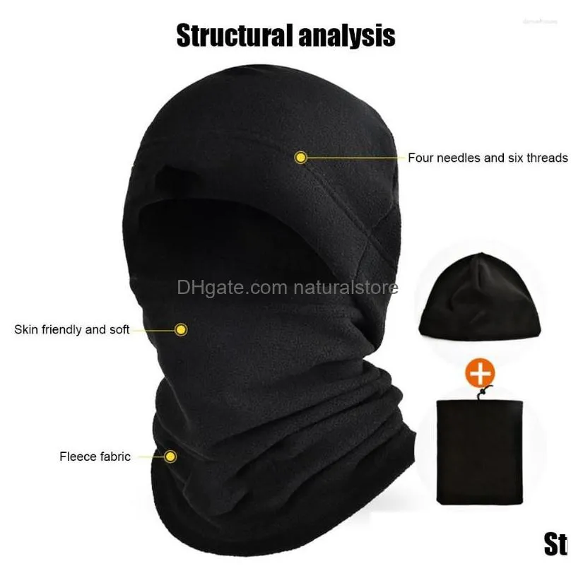 bandanas sportbandana cycling ski scarf thermal head cover winter fleece hat and set tactical warm balaclava face mask neck warmer