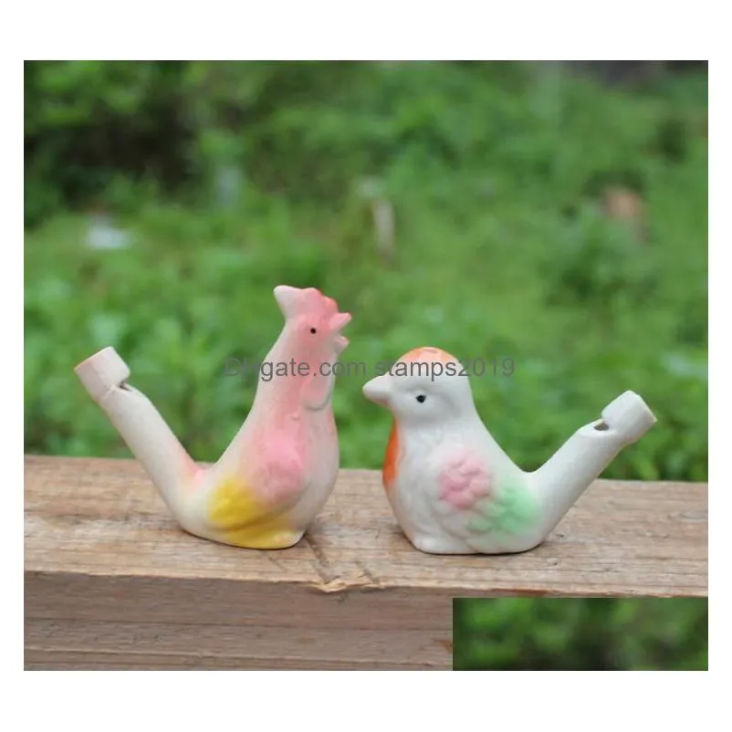 arts and crafts water bird whistle clay ceramic glazed whistle-peacock birds home decoration office ornaments sn2514 drop delivery g dhjpn