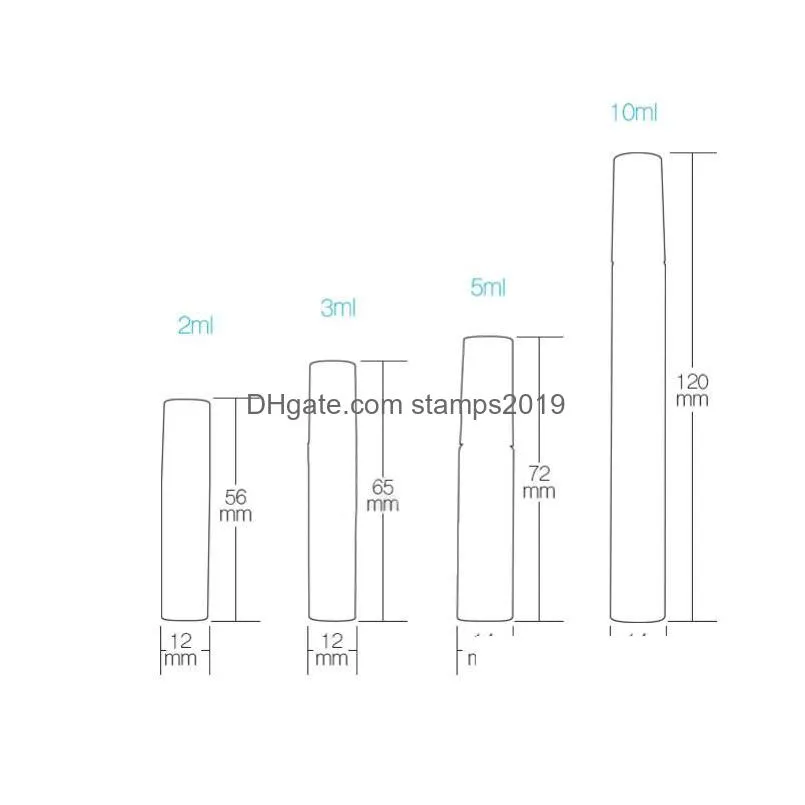 packaging bottles wholesale 2ml l 5ml 10ml plastic/glass per bottle empty refilable spray small par atomizer sample vials drop deliv dhmc4