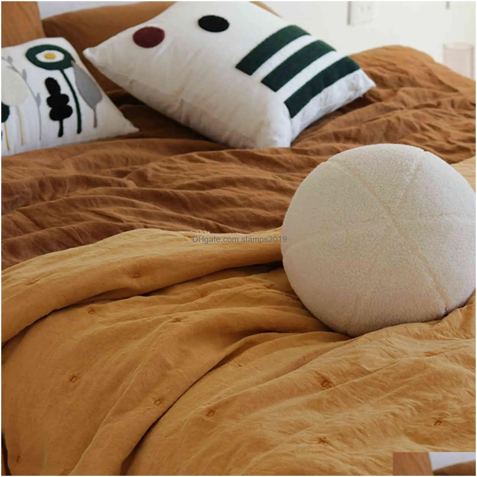 bubble kiss nordic ball shaped solid color stuffed plush pillow for sofa seat decorative cushion soft office waist rest 211102