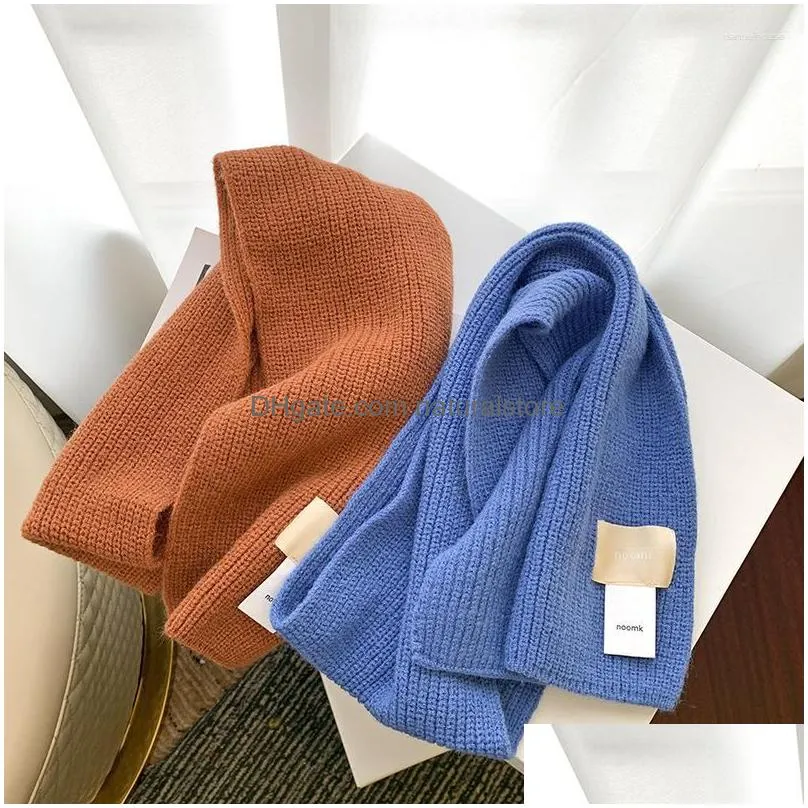 bandanas autumn and winter children`s knitting versatile fashion female warm scarves girl boy kids scarf knitted warmth