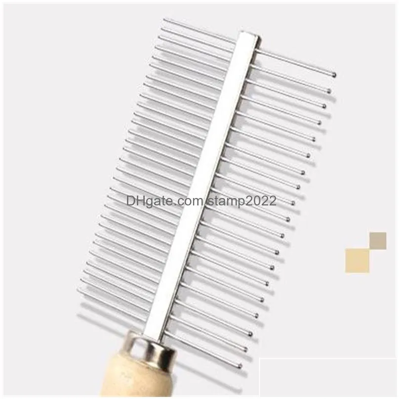 dog grooming multi-usage dogs brush stainless steel pet steel thick hair fur shedding remove rake comb pets brushes 20220901 e3
