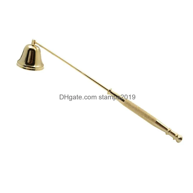 vintage metal bell shape snuffer long handle banquet extinguisher candle wedding home accessories 220804