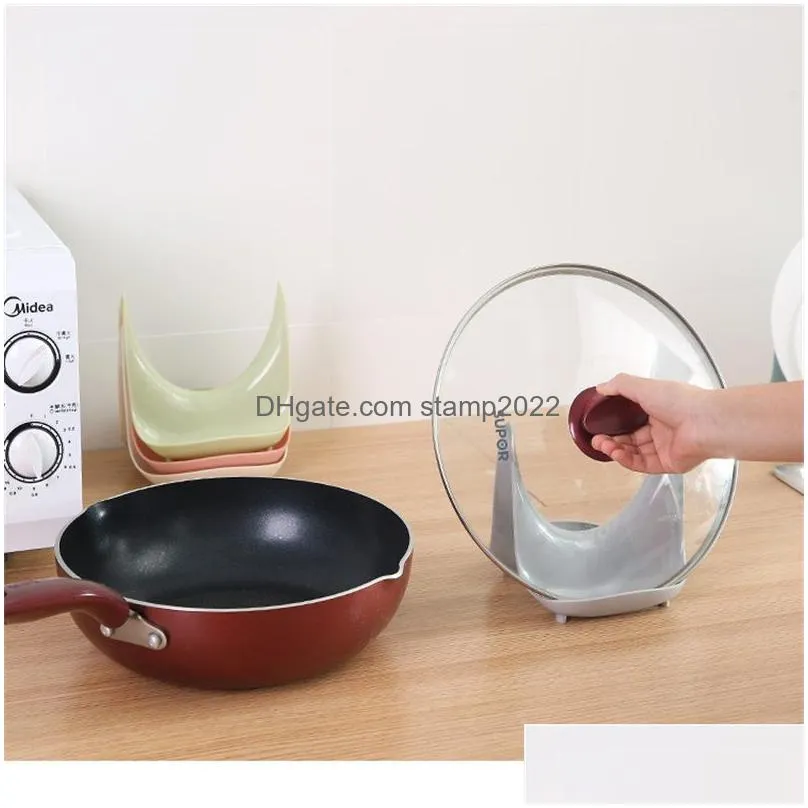 household spoon stand useful kitchen plastic pan pot lid cover stands stove holder shelf rack kitchen storage tool 20220830 e3