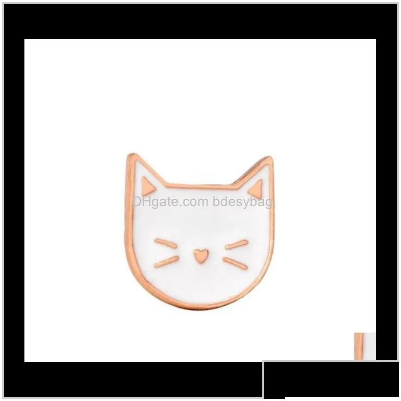 Pins Jewelry Cartoon Cute Cat Animal Enamel Brooch Pin Badge Decorative Jewelry Style Brooches For Women Gift T353 Drop Delivery Xs4Om