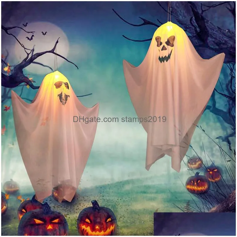 party decoration halloween decoration ghost festival outdoor scene layout props horror chandelier led flashing string 220928