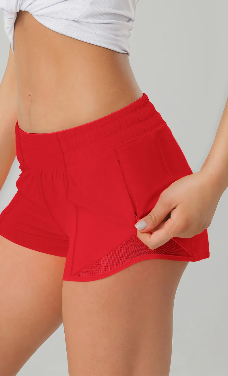 LUwomen-650 Yoga Shorts Outfits With Exercise Fitness Wear Hotty Short Girls Running Elastic Pants Sportswear Pockets Hot Shorts